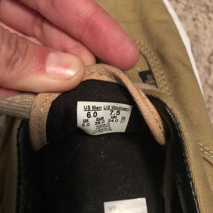 Vans - tan size 7.5 women’s 6 men’s